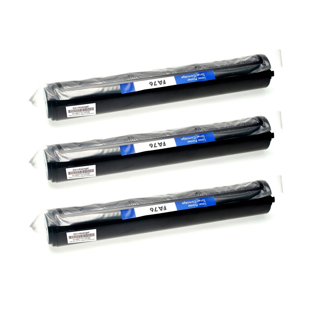 Set 3 Cartuse toner KA-FA76X BK 6000 Pag compatibile Fax PANASONIC KX-FL501JT 502JT 503JT 523JT KX-FLM551JT 552JT 553JT KX-FLB 750JT 751JT 752JT 753JT 755JT 756JT 758