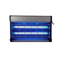 aparat electric anti-insecte pest killer pe baza de tuburi cu ultraviolete putere 2 x 10 w raza de actiune 200 m unghi de propagare 360 tensiune 230 v 50 hz design modern argintiu imagen 56_0_
0