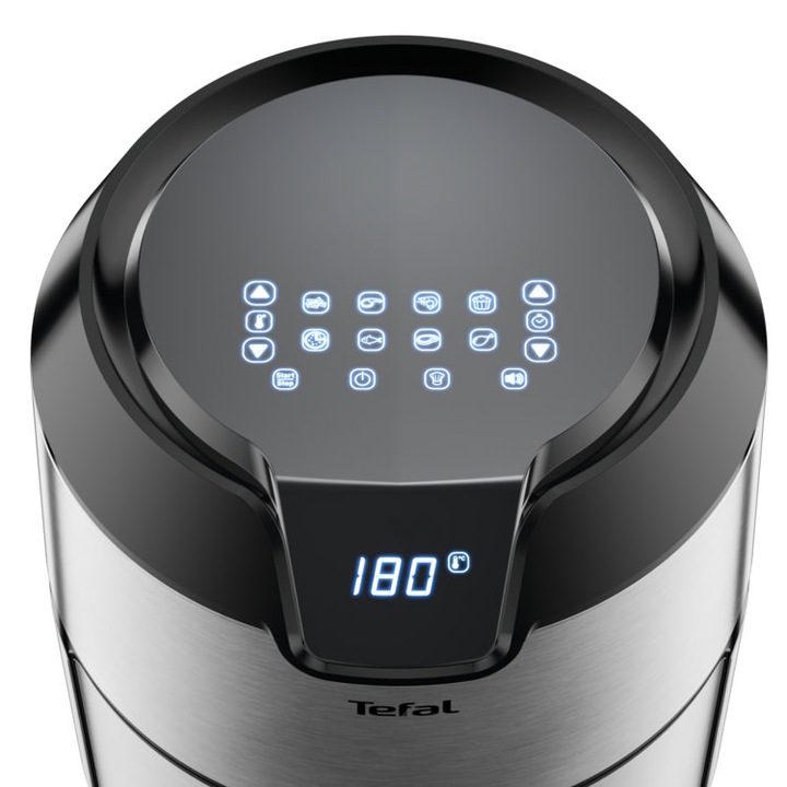 Friteuza Tefal Easy Fry Deluxe, EY401d, XL 1,2 Kg, Negru/Gri