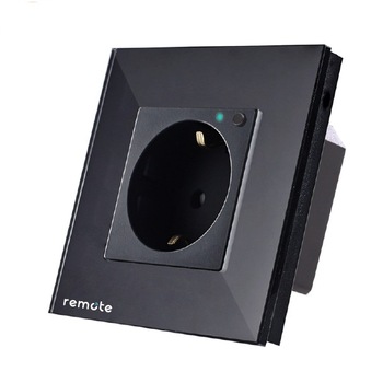 Priza Wifi Socket , negru , sticla Priza Wifi Socket , negru , sticla