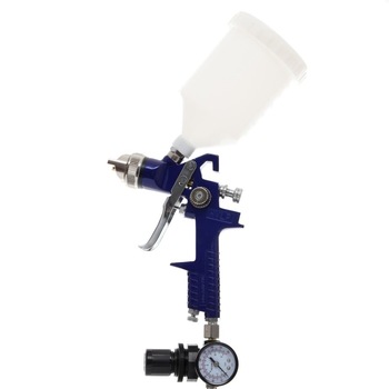 Pistol Pneumatic pentru Vopsit Tagred HVLP cu Manometru, Duza de 1.4/1.7 mm si Rezervor 600ml Pistol Pneumatic pentru Vopsit Tagred HVLP cu Manometru, Duza de 1.4/1.7 mm si Rezervor 600ml