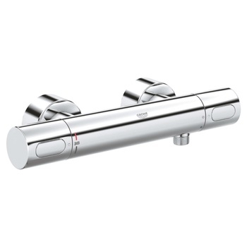 Baterie dus cu termostat Grohe Grohtherm 3000 34274000, 1/2'', CoolTouch, SafeStop, limitator debit, protectie reflux, Crom Baterie dus cu termostat Grohe Grohtherm 3000 34274000, 1/2'', CoolTouch, SafeStop, limitator debit, protectie reflux, Crom