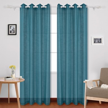 Set perdele Kring, 2 * 140x245 cm, Poliester, Albastru Set perdele Kring, 2 * 140x245 cm, Poliester, Albastru