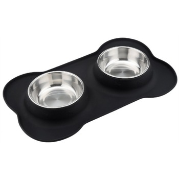 Set de 2 castroane cu suport Mellow, 2 x 800ml, Inox Set de 2 castroane cu suport Mellow, 2 x 800ml, Inox