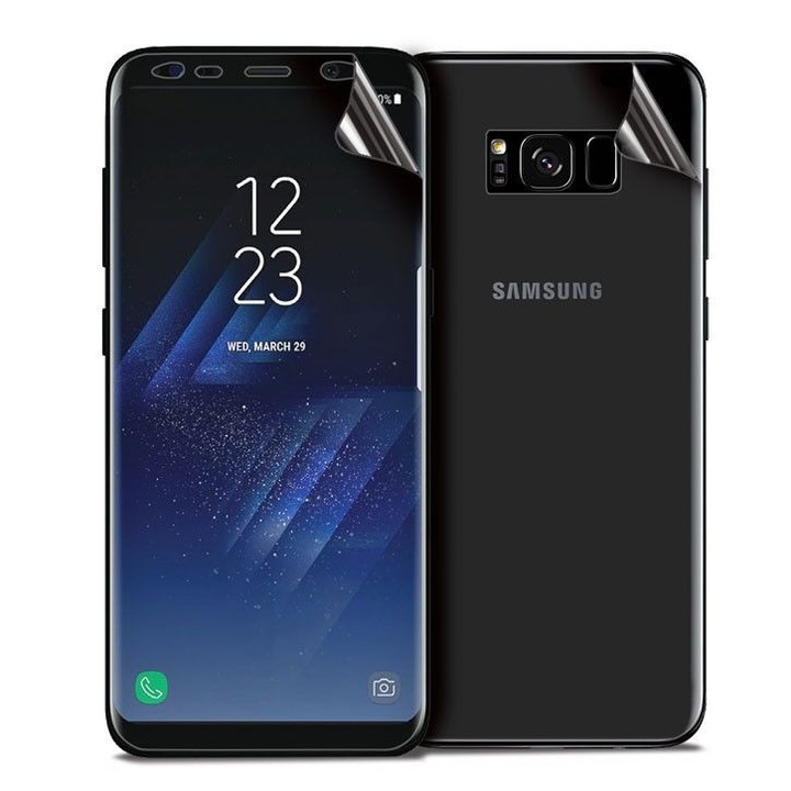 Folie protectoare ecran pentru Samsung Galaxy S8, Cyrax, transparentă, duritate 4H, aplicare ușoară