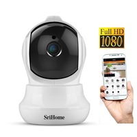 set baby monitor wireless sricam sh020 plus srihome fullhd 2mp monitorizare video audio bebelusi  auto tracking vedere nocturna audio-video sunet bidirectional rotire automata rezolutie 19201080 senzor miscare alb  sticker quotbebe monitorizatquot imagen 43_0_
0