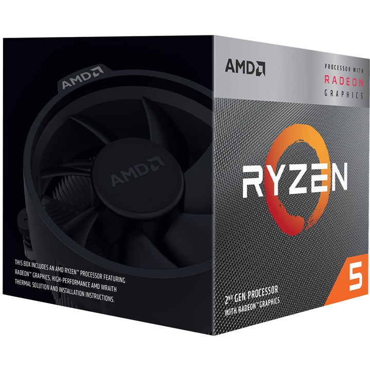 AMD Ryzen™ 5 3400G Processzor, 3.7 GHz, Radeon™ RX Vega 11