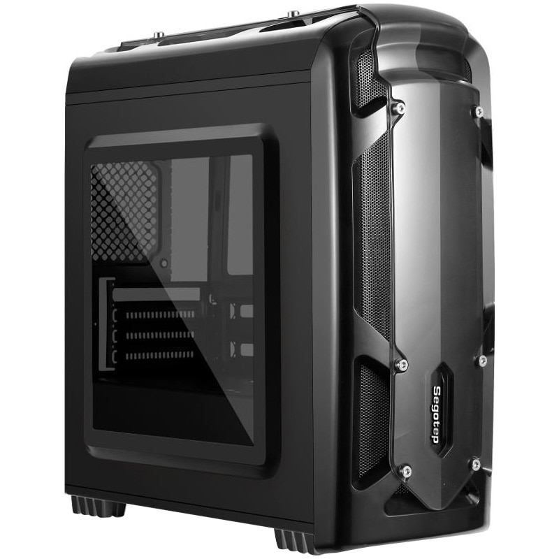 Carcasa Segotep Polar Light Black, Mini Tower, ATX, fara sursa, Black