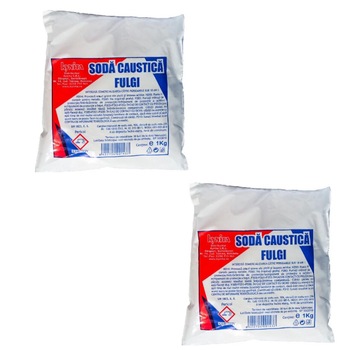 Pachet 2 x soda caustica fulgi , 1 kg Pachet 2 x soda caustica fulgi , 1 kg