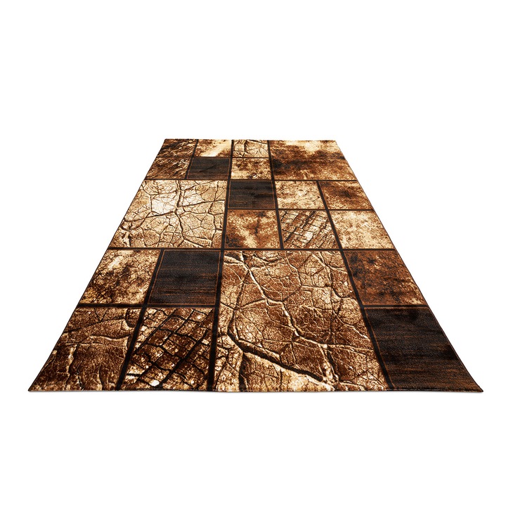 Covor EFFECT Desing,100X200 cm -0879 BROWN,1500gr/mp
