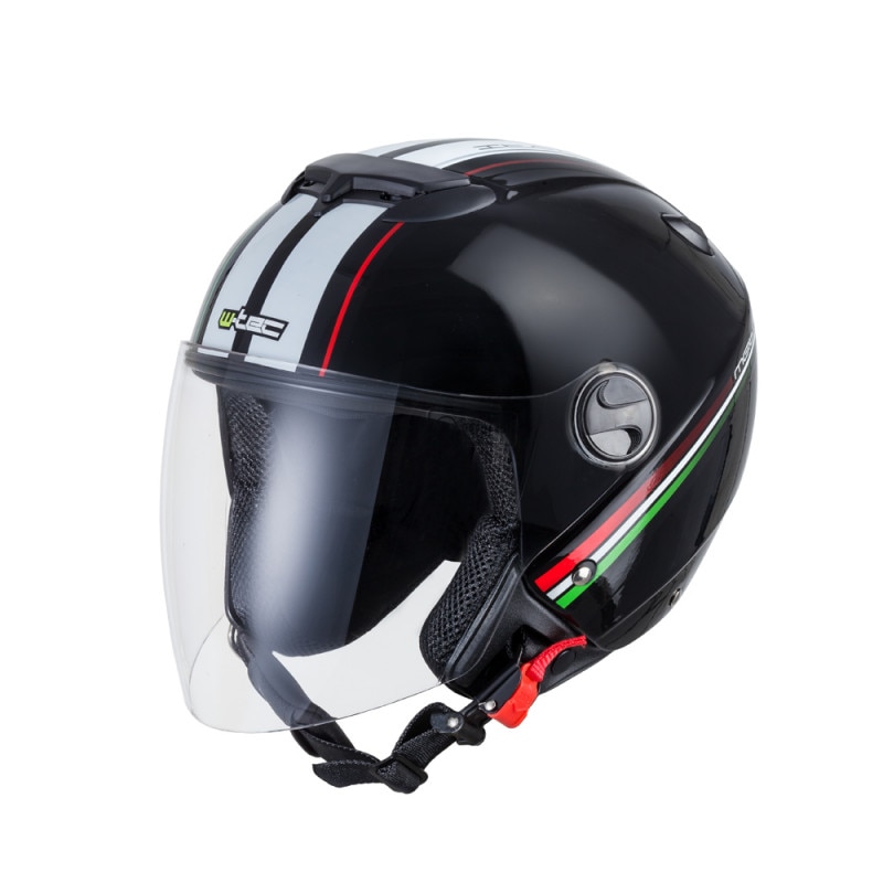 Casca Moto Open Face W-TEC YM-617, Negru / Alb, XS(53-54)