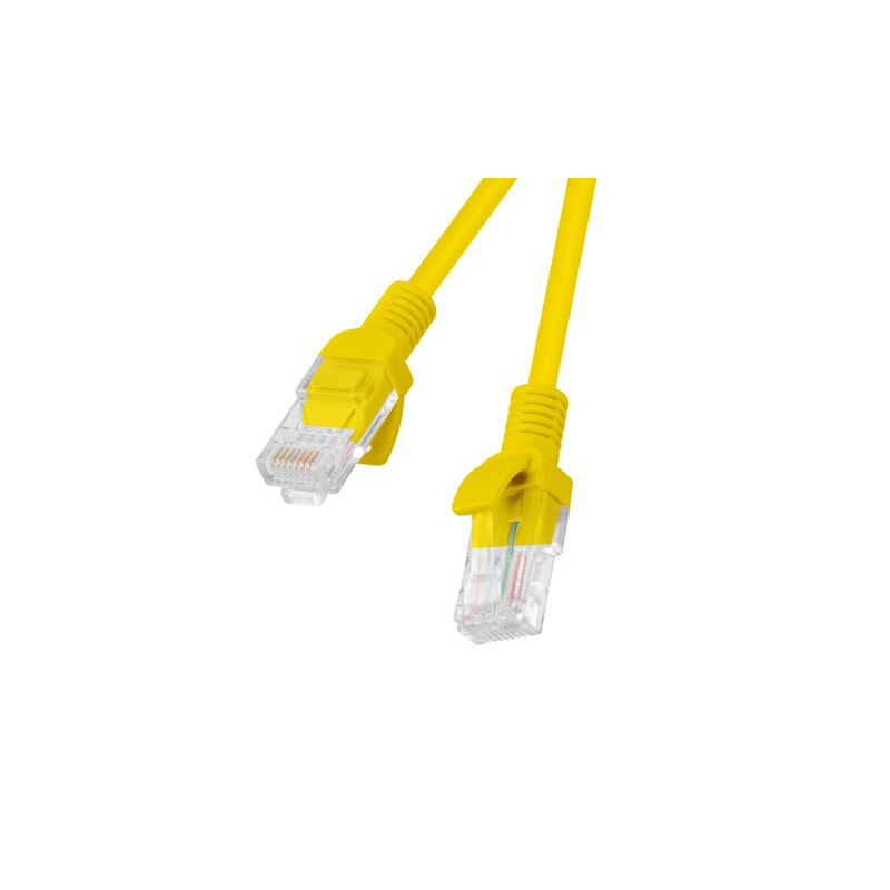 Cablu de retea , Lanberg , rj45 cat. 6 UTP 1m , galben