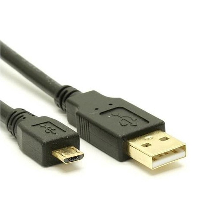 Кабел USB VIPCASE Micro USB, 2 метра, Черен