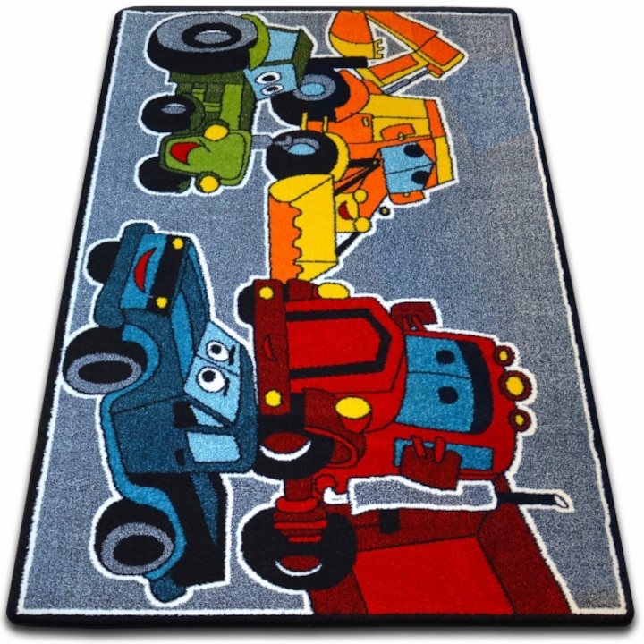 Dywany Łuszczów, autó mintás szőnyeg, szürke c418, 240x330 cm