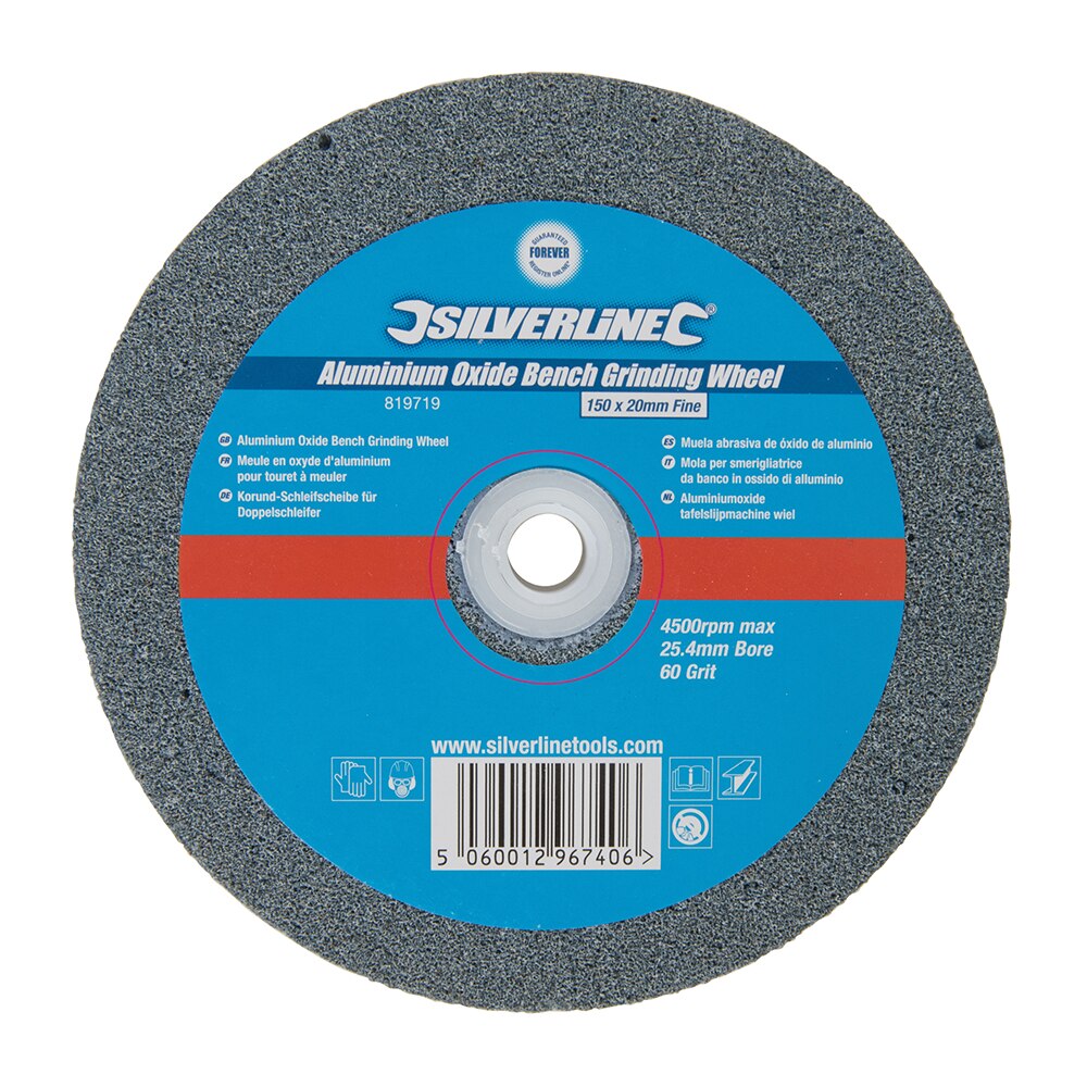 Disc piatra pentru slefuitor de banc, 150mmx20mm,36 grit, Silverline
