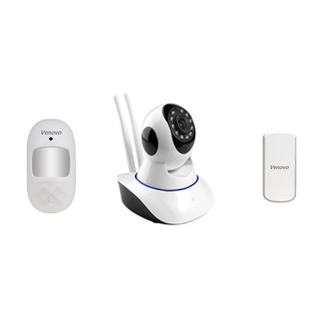 Kit Smart Home, Venovo, Alarm sistem, Wi-Fi Camera 2 MP, Tracking Obiect, Control max 64 wireless senzor 433mhz gaz,fum, PIR miscare,inundatie,sos, Inregistrare MicroSD Card 64GB,APP notificare telefon instant Kit Smart Home, Venovo, Alarm sistem, Wi-Fi Camera 2 MP, Tracking Obiect, Control max 64 wireless senzor 433mhz gaz,fum, PIR miscare,inundatie,sos, Inregistrare MicroSD Card 64GB,APP notificare telefon instant
