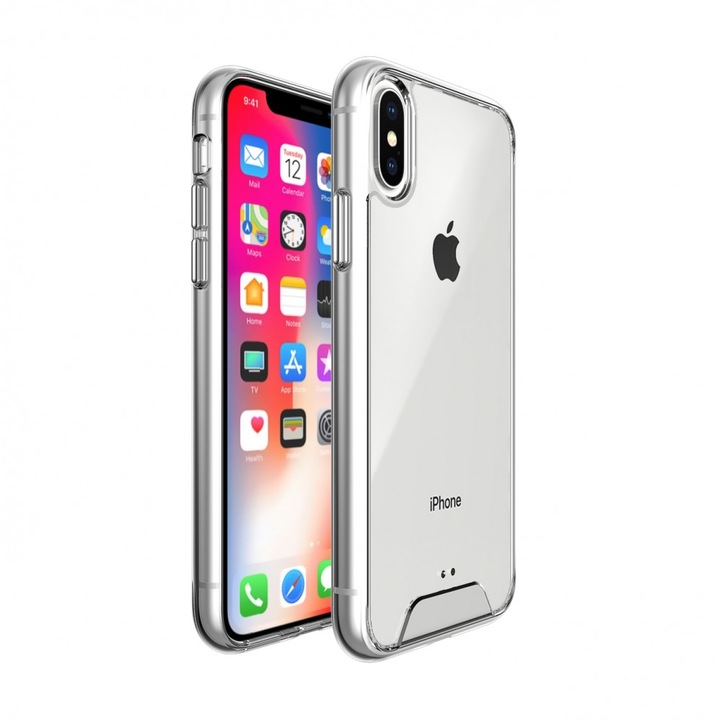 Ütésálló szilikon hátlap, iPhone13 Pro Max, Átlátszó