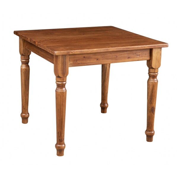 Masa fixa, culoare nuc, Mobila lemn masiv, Tuscan Furniture, Lemn Masiv, 90 x 90 x 78 cm