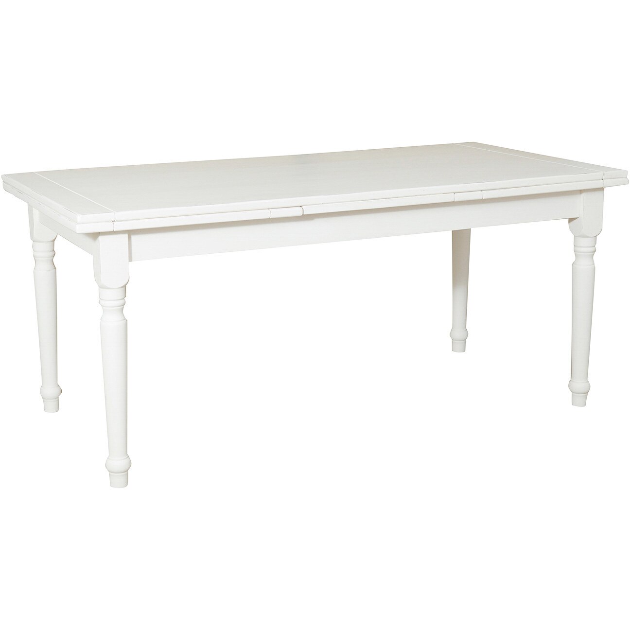 Masa extensibila - alb/antichizat, 180(290), Mobila lemn masiv , TUSCAN FURNITURE, Lemn masiv, 180(290) x 90 x80 cm