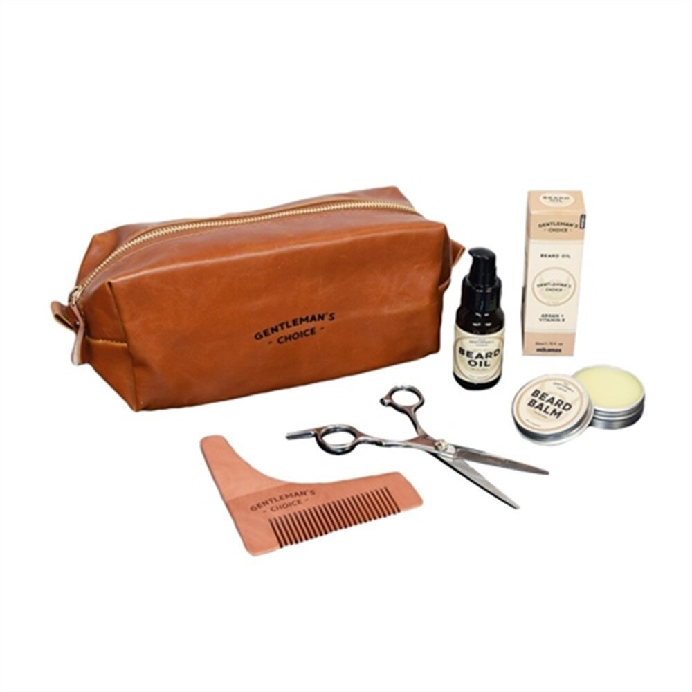 Set barba, DeLuxe, 4 piese + borseta