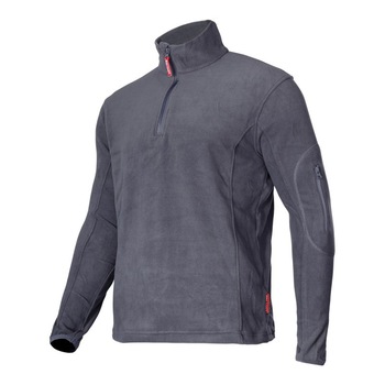 Jacheta Polar cu fermoar scurt, buzunar pe maneca, mansete elastice, marime 3XL, Gri Jacheta Polar cu fermoar scurt, buzunar pe maneca, mansete elastice, marime 3XL, Gri