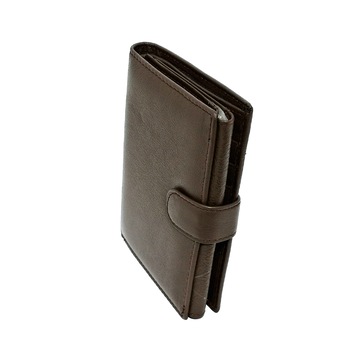 Portofel barbatesc mare din piele naturala, business Hassion, maro 0277 Portofel barbatesc mare din piele naturala, business Hassion, maro 0277