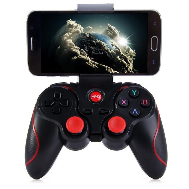 Джойстик Android, iOS game controller за смартфон - Черен, 15X10 СМ