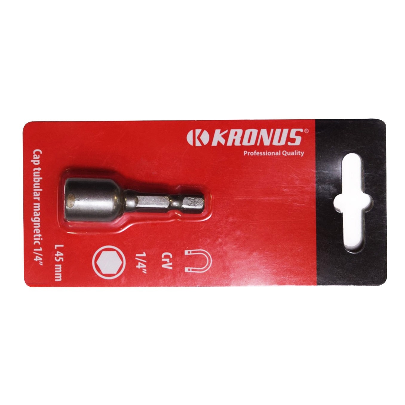 Capat cheie tubulara EVO, scurt, profil hexagonal exterior, Kronus, 8 x 1/4 inch