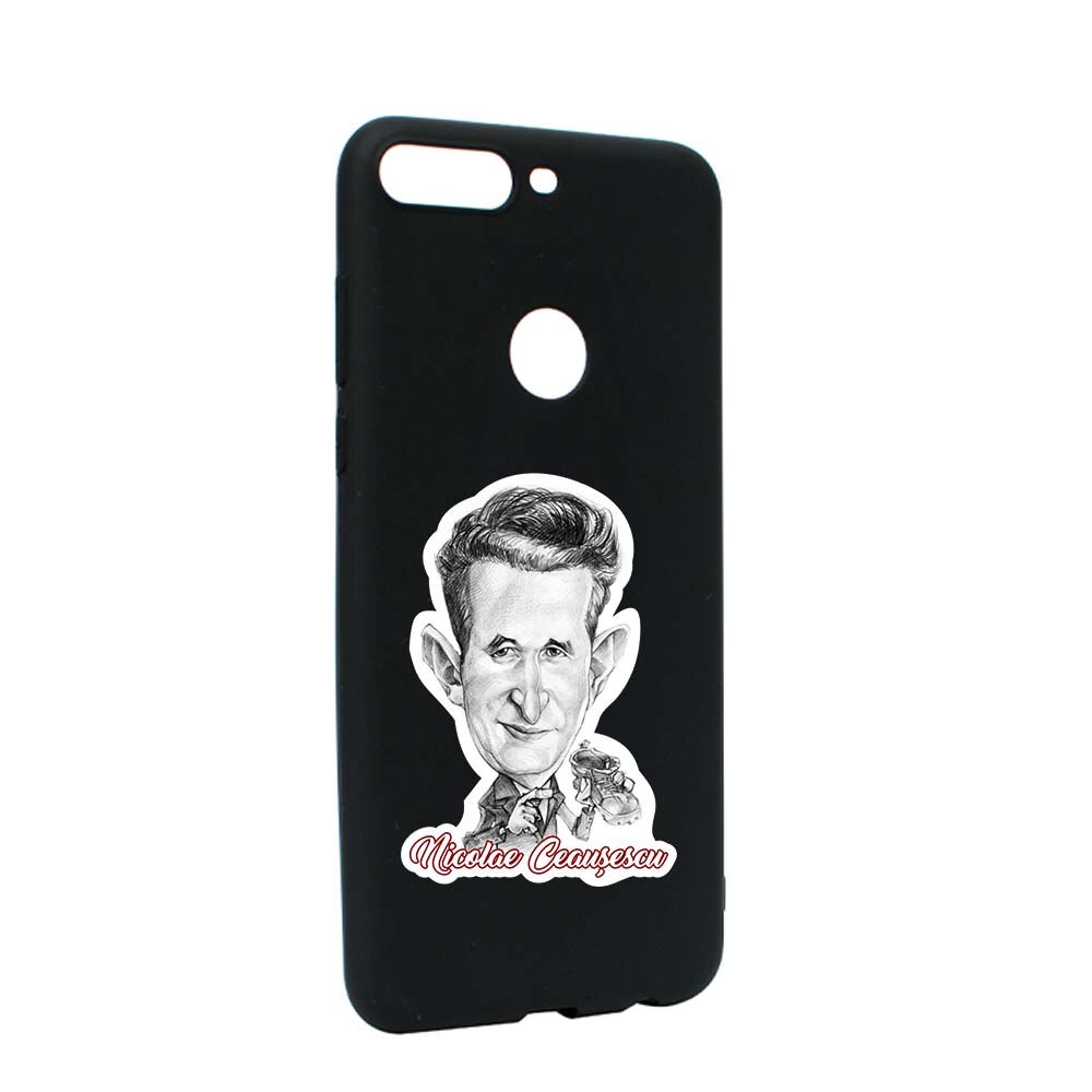 Husa de protectie Ceausescu pentru Huawei Y7 2018 / Y7 Prime 2018, rezistenta la uzura, anti-alunecare, din silicon Premium, B222