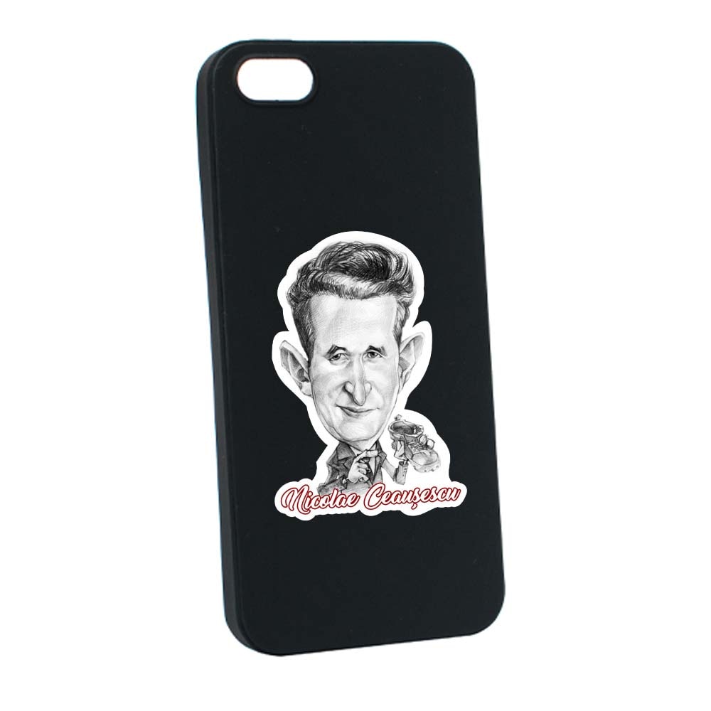 Husa de protectie Ceausescu pentru Apple iPhone SE / 5S / 5, rezistenta la uzura, anti-alunecare, din silicon Premium, B222