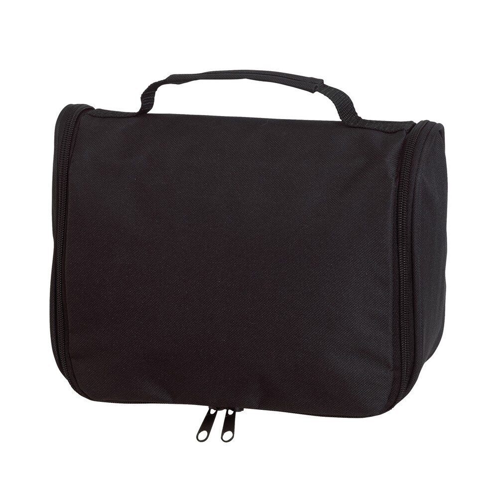 Geanta cosmetice de voiaj, Everestus, WAE01, poliester 600D, negru, saculet de calatorie inclus