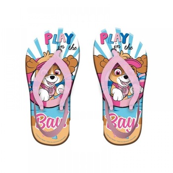 Papuci slapi flip flop Paw Patrol fete cu bareta Papuci slapi flip flop Paw Patrol fete cu bareta