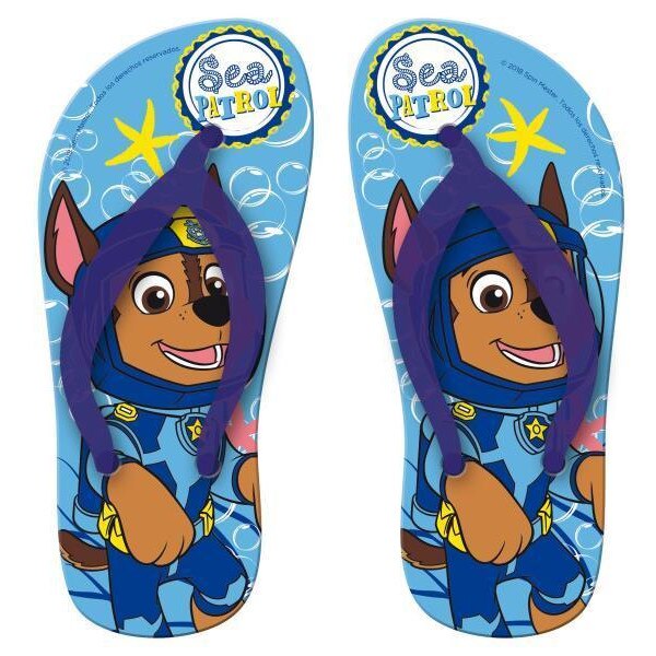 Papuci slapi flip flop Paw Patrol, albastru