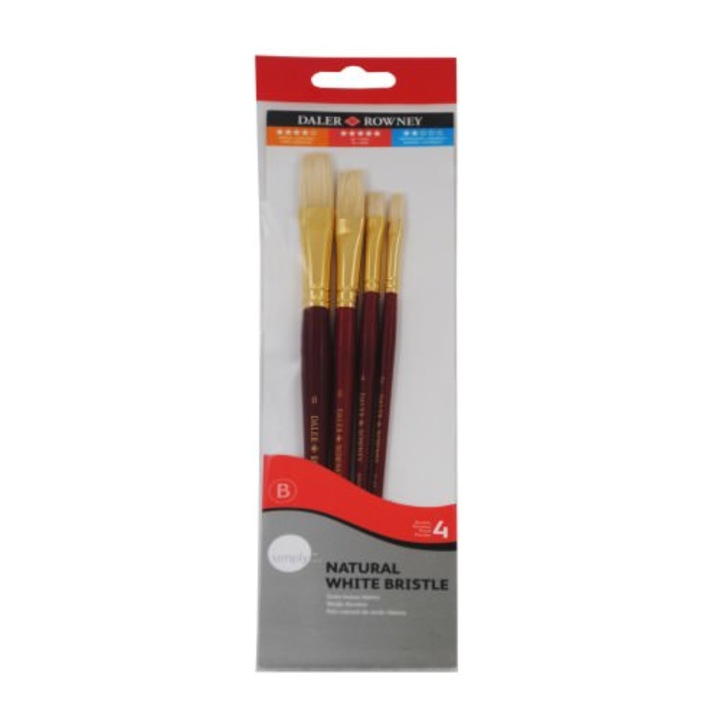 Set 4 pensule fir natural gama Simply Daler Rowney