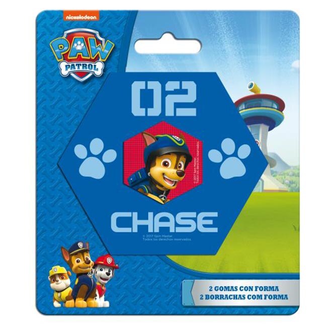 Guma de sters Paw Patrol Chase set 2 bucati