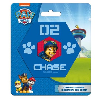 Guma de sters Paw Patrol Chase set 2 bucati Guma de sters Paw Patrol Chase set 2 bucati