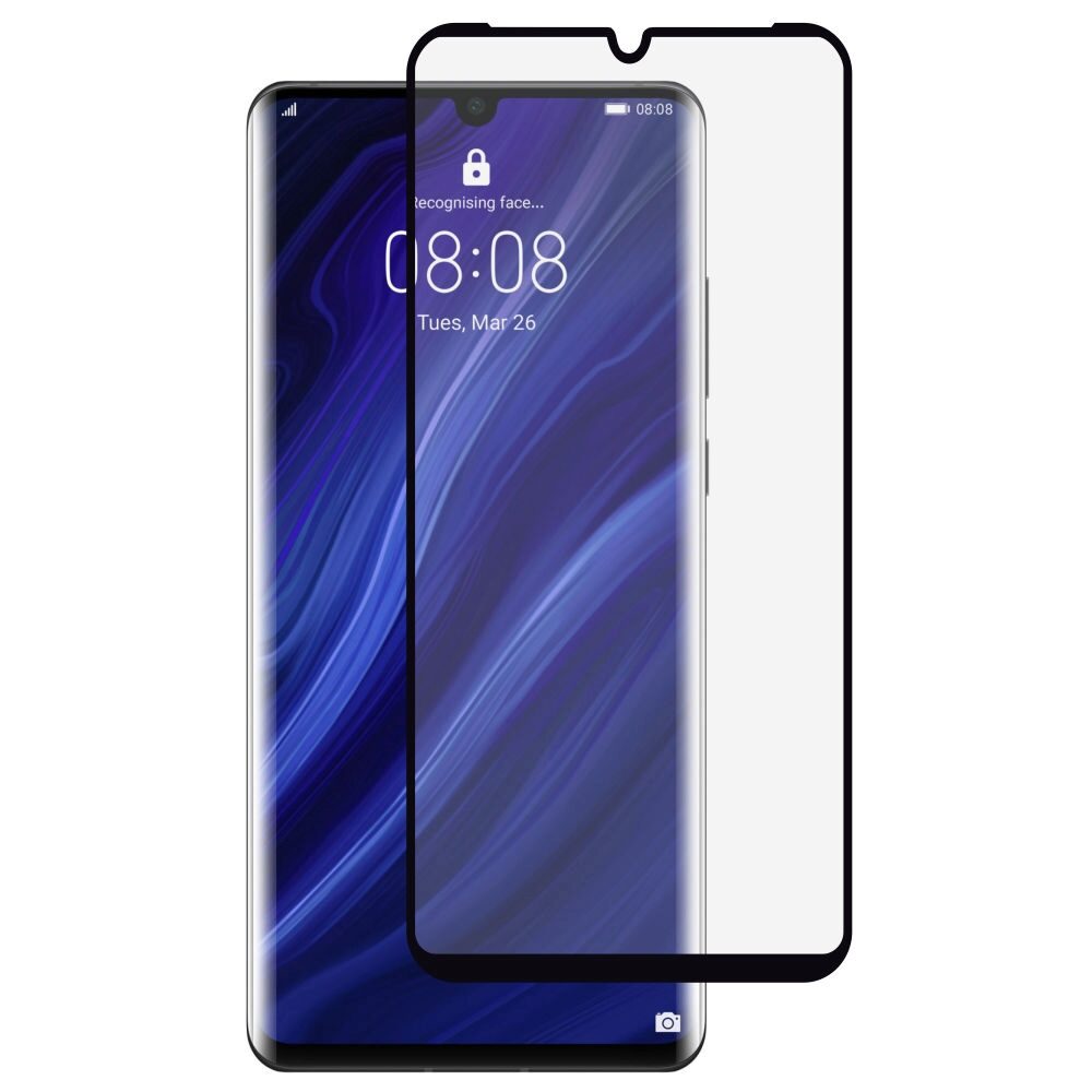Folie Sticla MyScreen Diamond Edge pentru Huawei P30 Pro, 3D, Full Cover (Acopera tot Ecranul), Negru