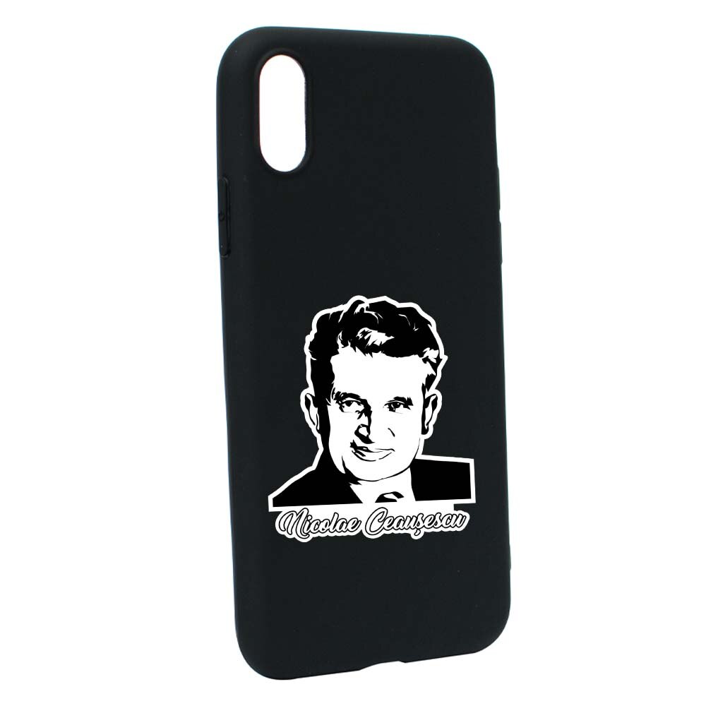 Husa de protectie Ceausescu pentru Apple iPhone XS Max, rezistenta la uzura, anti-alunecare, din silicon Premium, B223