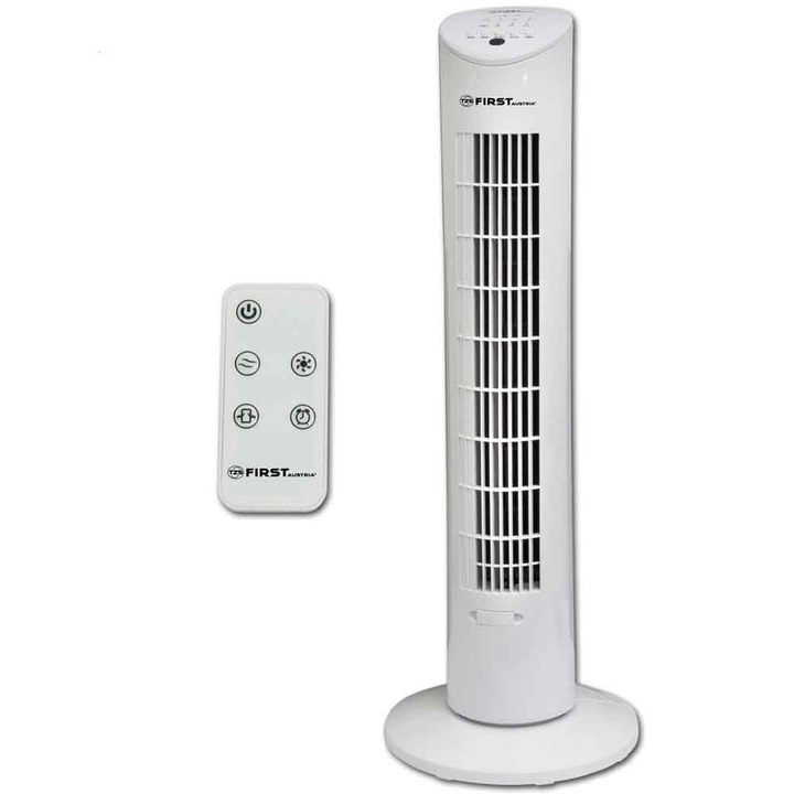 Вентилатор First AUSTRIA Fa-5560-1, колонен, бял, 31"