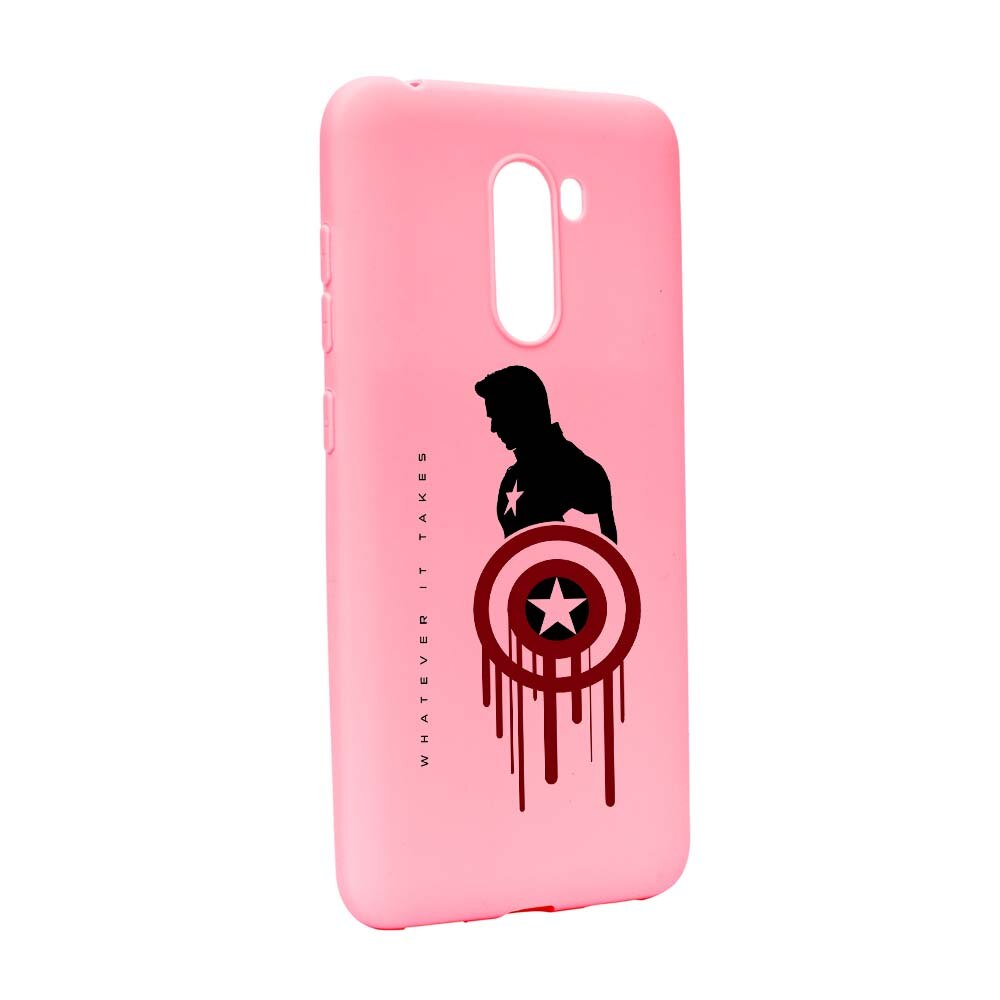 Husa de protectie Marvel Avengers pentru Xiaomi PocoPhone F1, rezistenta la uzura, anti-alunecare, din silicon Premium, P199