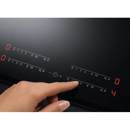 Plita incorporabila AEG IAE64431FB, Inductie, 4 zone de gatit, Touch control, Timer, Booster, Oprire automata, Conectivitate hota, SenseFry, 60 cm, Negru
