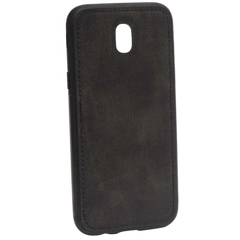 Husa de protectie pentru Samsung Galaxy J3 2017, Denim Jeans Black, anti-alunecare, rezistent la uzura