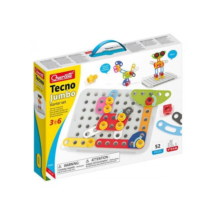 Quercetti 5061657 Quercetti: Techno Jumbo kezdő építőkészlet 52db