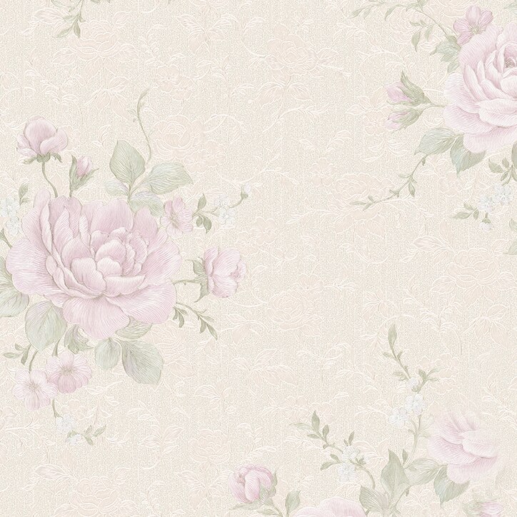 Tapet clasic Belvedere 30614 Verde,Crem,Rozuliu 0.53m X 10m