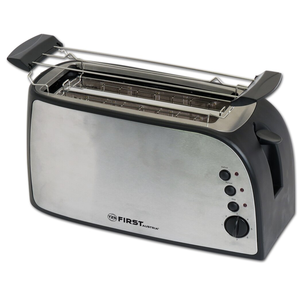 Prajitor de paine First Austria FA-5367-1, 1500W, 4 felii, inox, grad rumenire ajustabil