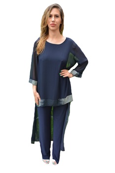 Salopeta eleganta Kyra cu aplicatii pe voal,D&J Exclussive, Bleumarin Salopeta eleganta Kyra cu aplicatii pe voal,D&J Exclussive, Bleumarin