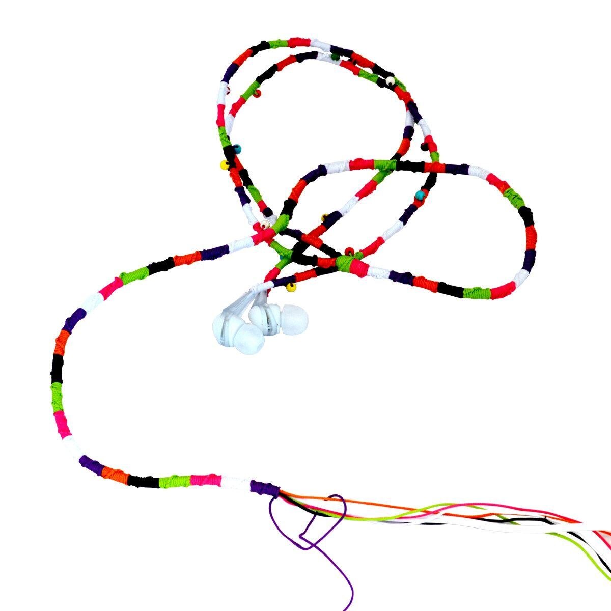 Casti in ear Maxell 303732,personalizabile DIY,cu panglici si margele color