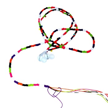 Casti in ear Maxell 303732,personalizabile DIY,cu panglici si margele color Casti in ear Maxell 303732,personalizabile DIY,cu panglici si margele color