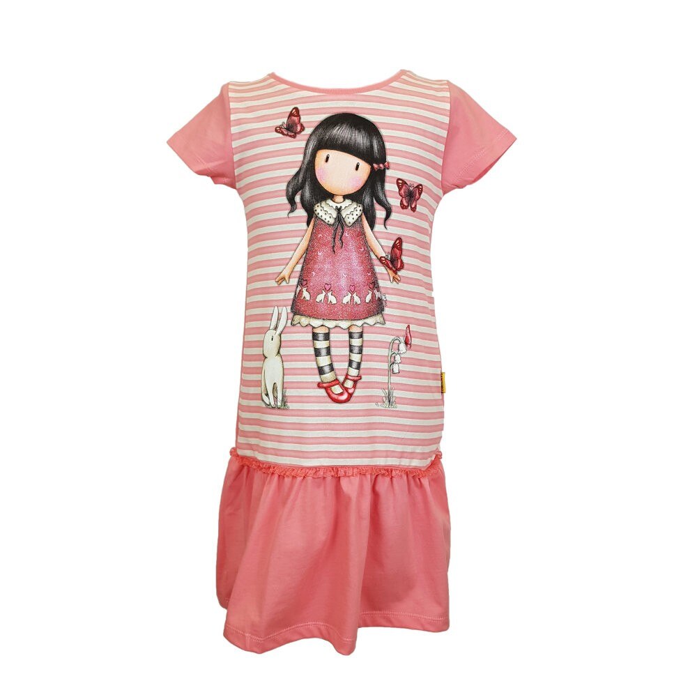 Rochie copii Gorjuss - Time to Fly, bumbac, lila, 14 ani