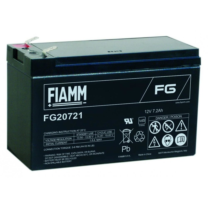 Fiamm FG20721 12V 7,2Ah zselés akkumulátor